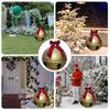 Christmas Inflatable Decorations Large Bell Shape Ball Outdoor Yard Decor Hanging Ornaments for Garden Patio Lawn Holiday Party