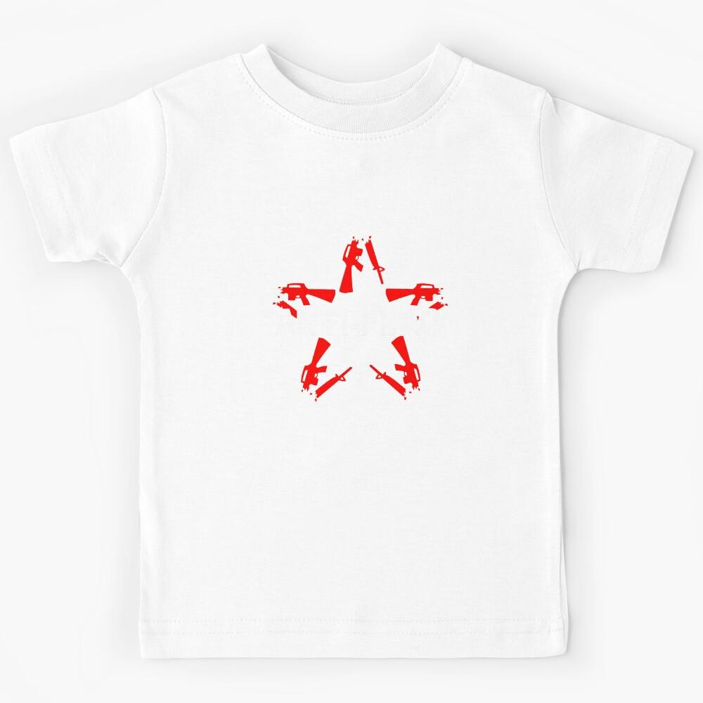 Red Punk Stars Kids T-Shirt 100