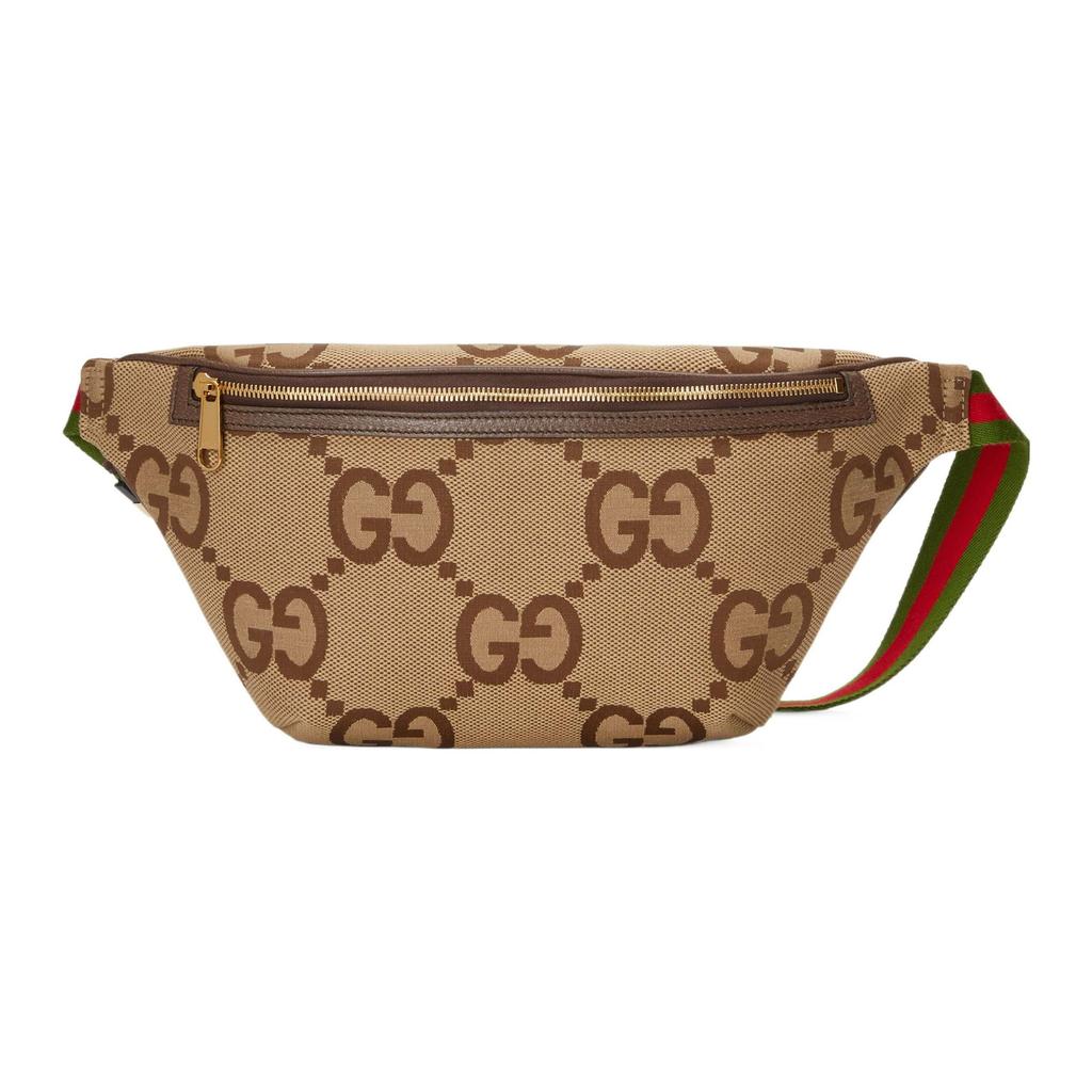 Gucci Modetrend Altes Blumenlogo Rot Grün Gurt Reißverschluss Leinwand Crossbody Umhängetasche Hüfttasche Herrentaschen Braun 696031-UKMDG-2570