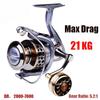 Całkowicie metalowa szpula kołowrotka wędkarskiego Maksymalna odporność 21KG Kołowrotek spinningowy Kołowrotek do wędki Woda morska Daleki rzut