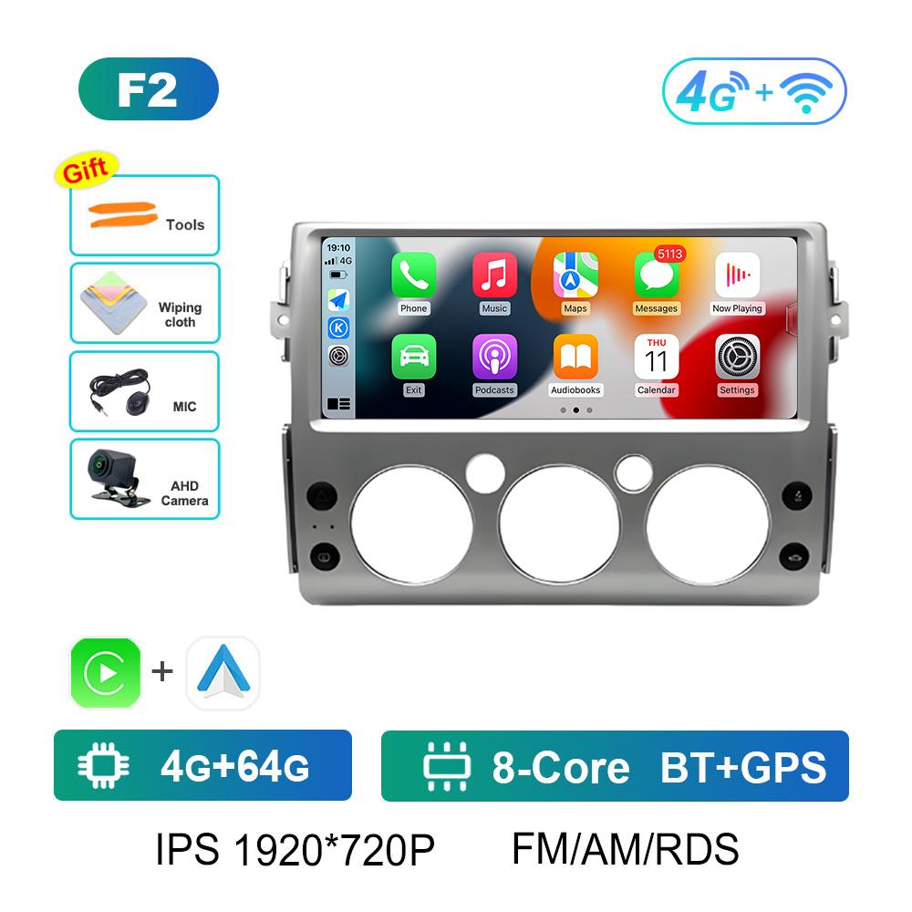 Wireless Carplay GPS Navigation for Toyota FJ Cruiser 2007 2008 2009 2010 2011 - 2013 Bluetooth Cooling Fan Autoradio Head Unit