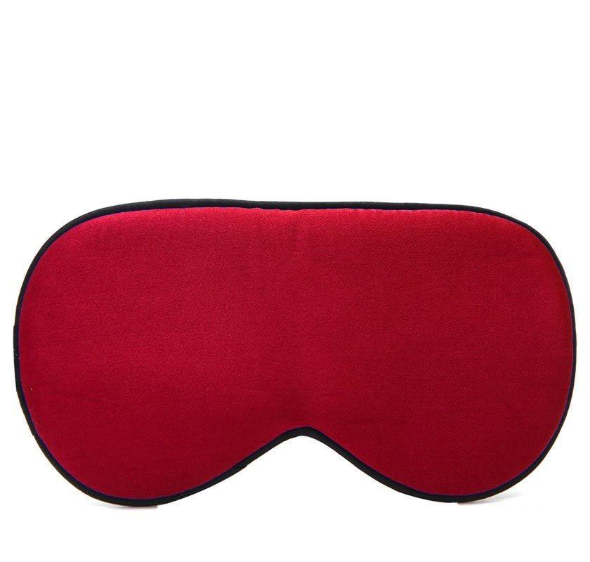 

Color Adult Solid Double Sided Silk Eye Mask Sleeping Nighttime Rest Supplies Red