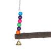 Chicken Swing Toy Suspensible Wooden Chicken Perch Pet Swing Toy with   Flat Bar