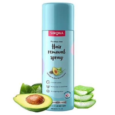Sirona Parabenfreies Haarentfernungs-Cremespray für Körper, Hände, Beine, 200 ml
