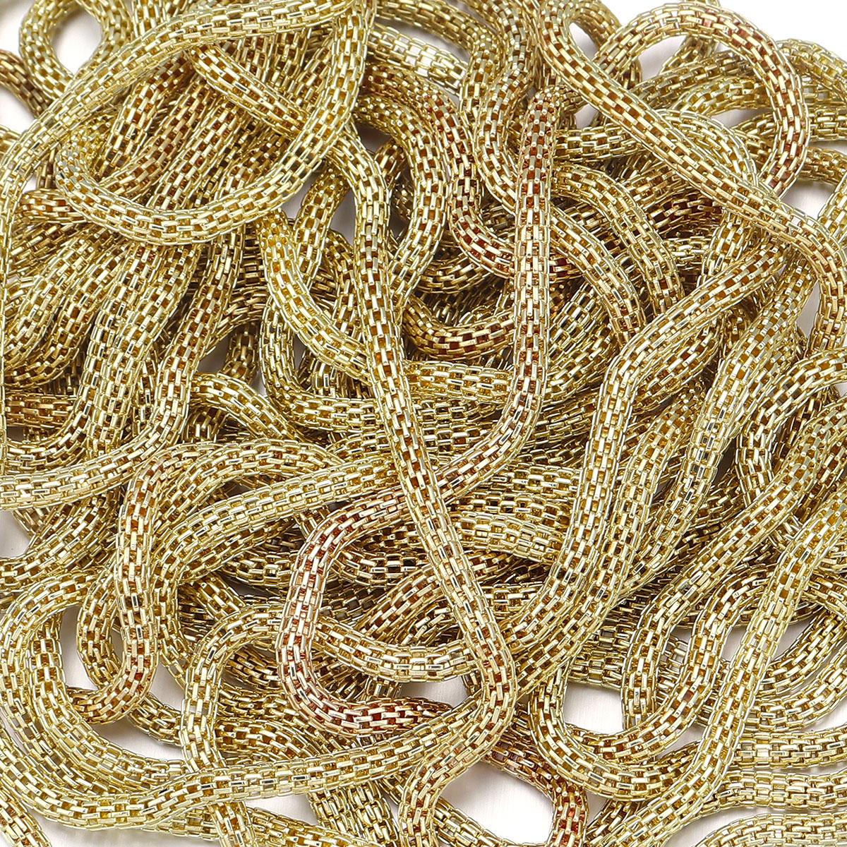 

5pcs 1.2m Length Iron Corn Chain Colorful Metal Link Chain Dia 3.2mm For Jewelry Making DIY Bracelet Necklace Findings Wholesale золотий