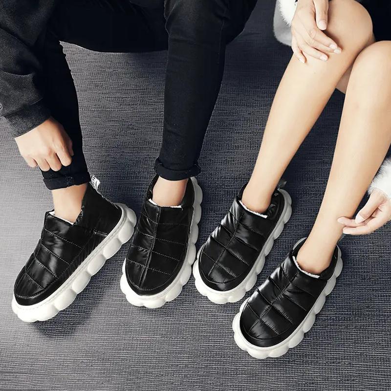 Winter Indoor Simple Cotton Shoes Men and Women Outdoor Warm and Cold-proof Snow Boots Thick-soled Fashion Casual Couple Shoes