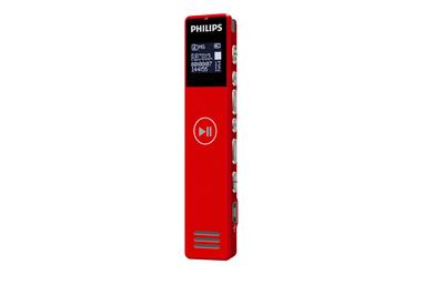 PHILIPS Voice Compact Type Recorder, Touchscreen, Multi-function Model, 8GB, Red,