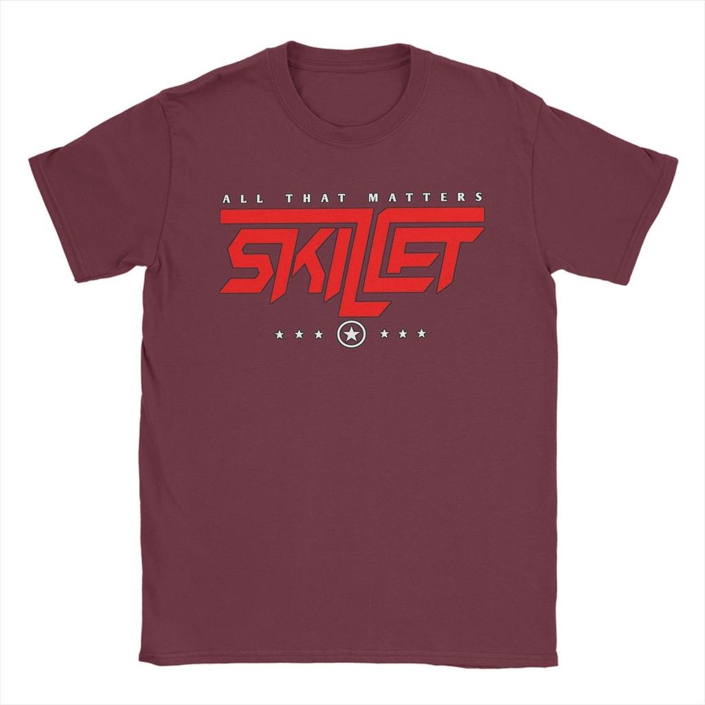 Skillet Band T-Shirt Men Humor Cotton Tees O Neck Short Sleeve T Shirts 6XL Clothing