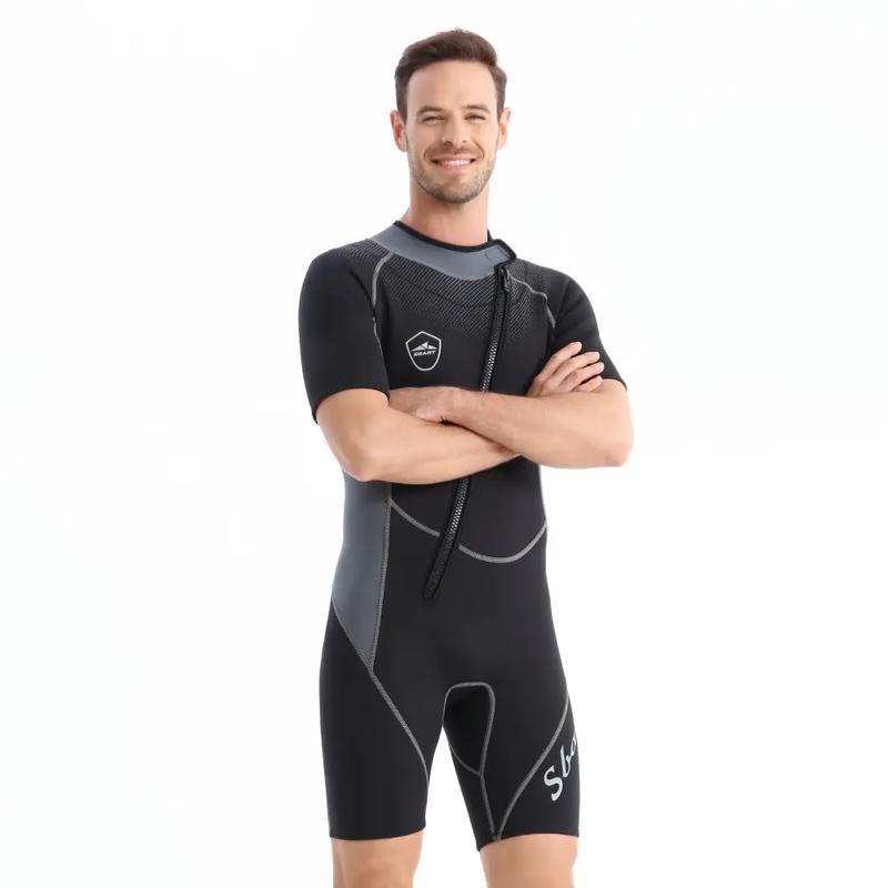 SBART Men s 1.5mm Short Sleeve One-Piece Wetsuit L
