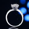 Ring for Women S925 D Color Moissanite Sterling Silver Plated Pt950 Pliers 1/2 Carat Moissanite Ring Engagement Ring Wedding Ring Gift for Girlfriend