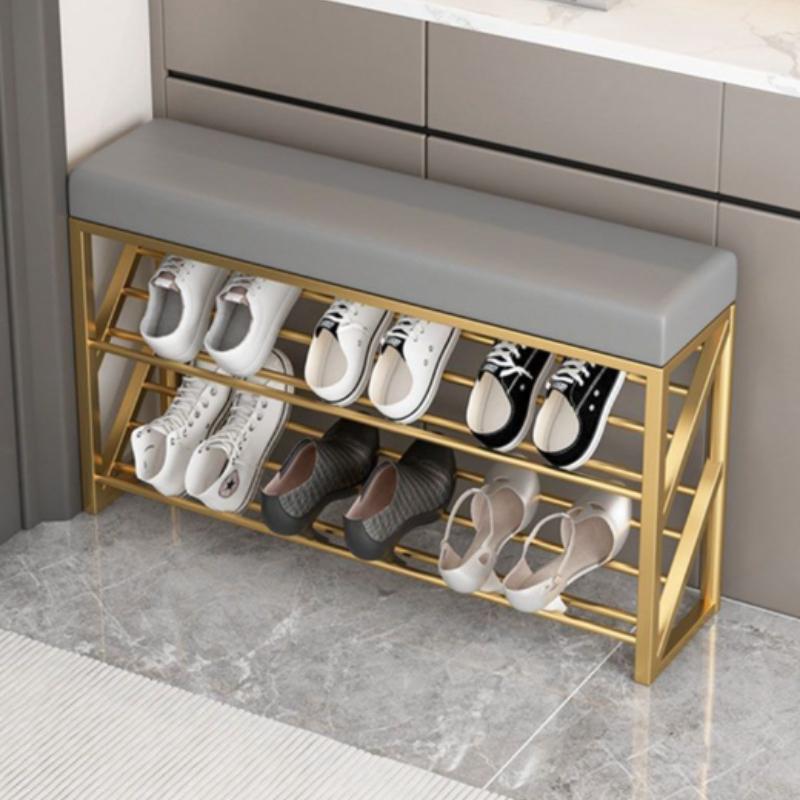 Роскошная многоярусная обувница табурет для переобувания домашняя прихожая скамья шкаф для повседневной обуви табурет для переобувания в гардеробной темно-серого 16480₽