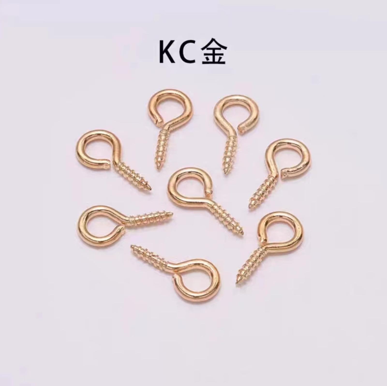 

DIY ювелирные аксессуары: Подвесные компоненты разных размеров с саморезами с овечьим ушком One Size золотой