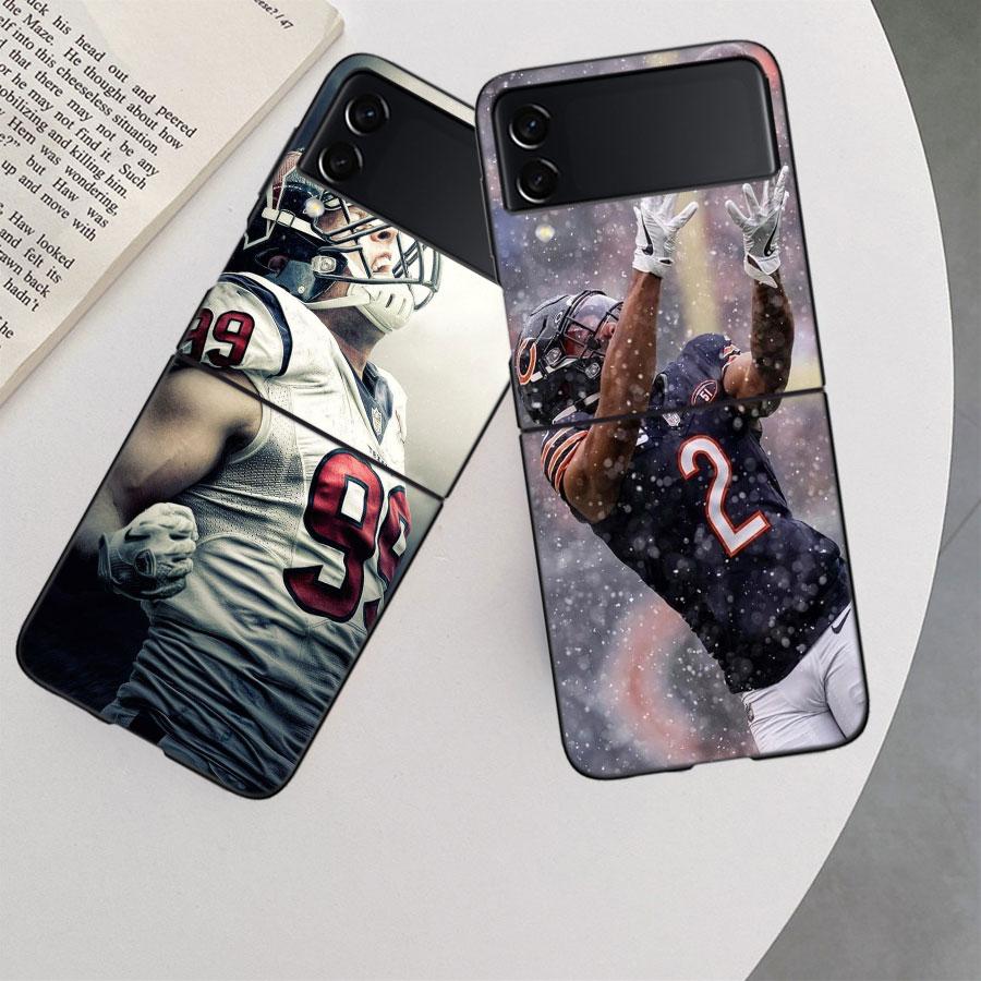 Ultimate Strength Aesthetics Rugby Phone Case For Samsung Z Flip 7 6 5G Galaxy Z Flip 5 4 3 Black Hard Cell Cover Luxury PC She