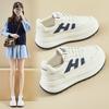 Thick-soled Muffin Little White Shoes Women's 2025 Autumn New Versatile Breathable Board Shoes Heightening Sports and Leisure Student Women's Shoes