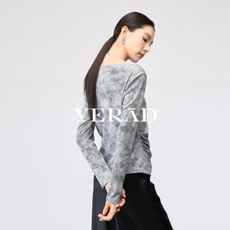 Yalida Women's Textured Round Neck Slim Fit Knit Top