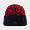 American autumn and winter personalized leopard print jacquard warm knitted hat for men and women outdoor versatile casual ear protection wool cold ha