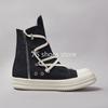 R-o Luxury Sneakers Black Canvas Boot High Top Shoe Men Casual Shoes Classic Design Zipper Women Sneaker Thick-Sole Ankle Boots