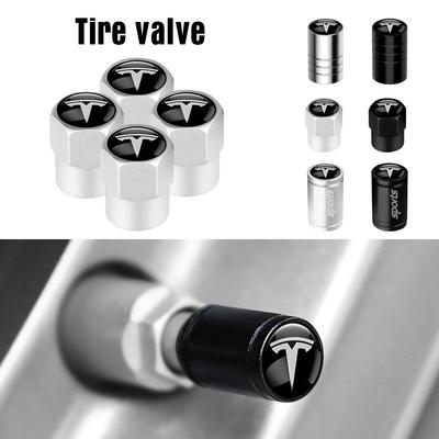 4 Stuks Legering Auto Ventieldop Wielventielen Stofkap Banden Accessoires Voor Model 3 Model S Model X Model Y Cybertruck Roadster