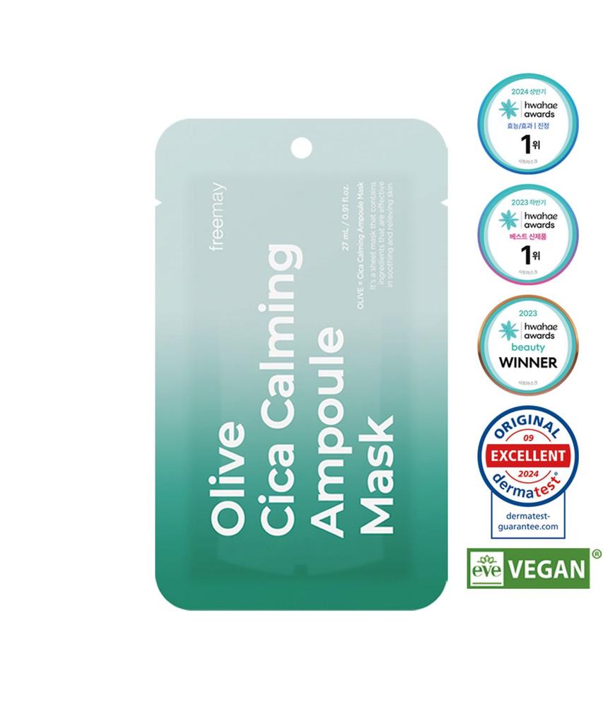 Freemay Olive Cica Calming Ampoule Mask (1 Sheet)