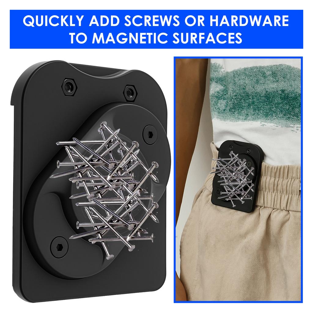 2 Pcs Enduring Magnet Clip On Belt Holster Portable Magnetic Belt Clip Practical Magnetic Tool Holder for Screw Sockets Hammer