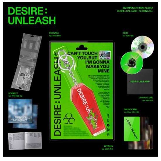 ENHYPEN 6. Mini-Album DESIRE UNLEASH (SCHLÜSSELANHÄNGER Ver.) - Veröffentlichungsdatum 05.06.2025