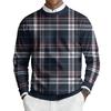 Men's Round Neck Long Sleeve Ribbed Knit Pullover