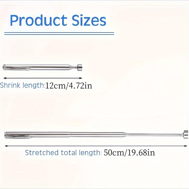 Extendable Magnetic Pickup Tool with Telescopic Rod and Mirror for Automotive Repair