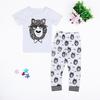 Kids' Summer Little Monster Outfit: Boys' Short-Sleeve Shirt & Long Pants Two-Piece Set