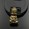 Compact Brass Buddha Sculpture Exquisite Vintage Decor for Desk Home Temple Flat Bottom Not Easy to Overturn Desktop Adornment