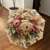 1PC Floral Pattern Umbrella-8-Rib Reinforced, Automatic Open, Lightweight & Durable, Cute Fashion Accessory for Outdoor, Beach, or Casual Use, Beach U