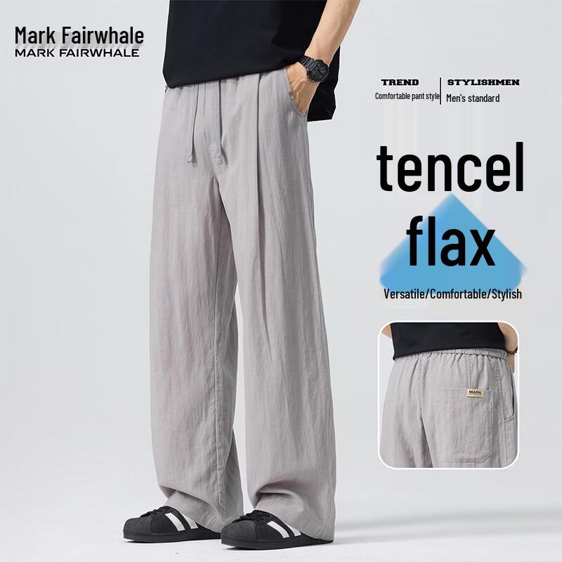Mark Fairwhale Men s Tencel Linen Blend Straight-Leg Pants XL