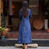 Johnature Woman Spring Personality Vintage Embroidery V-Neck Coat Niche Loose Cotton Long Sleeves Retro Coat