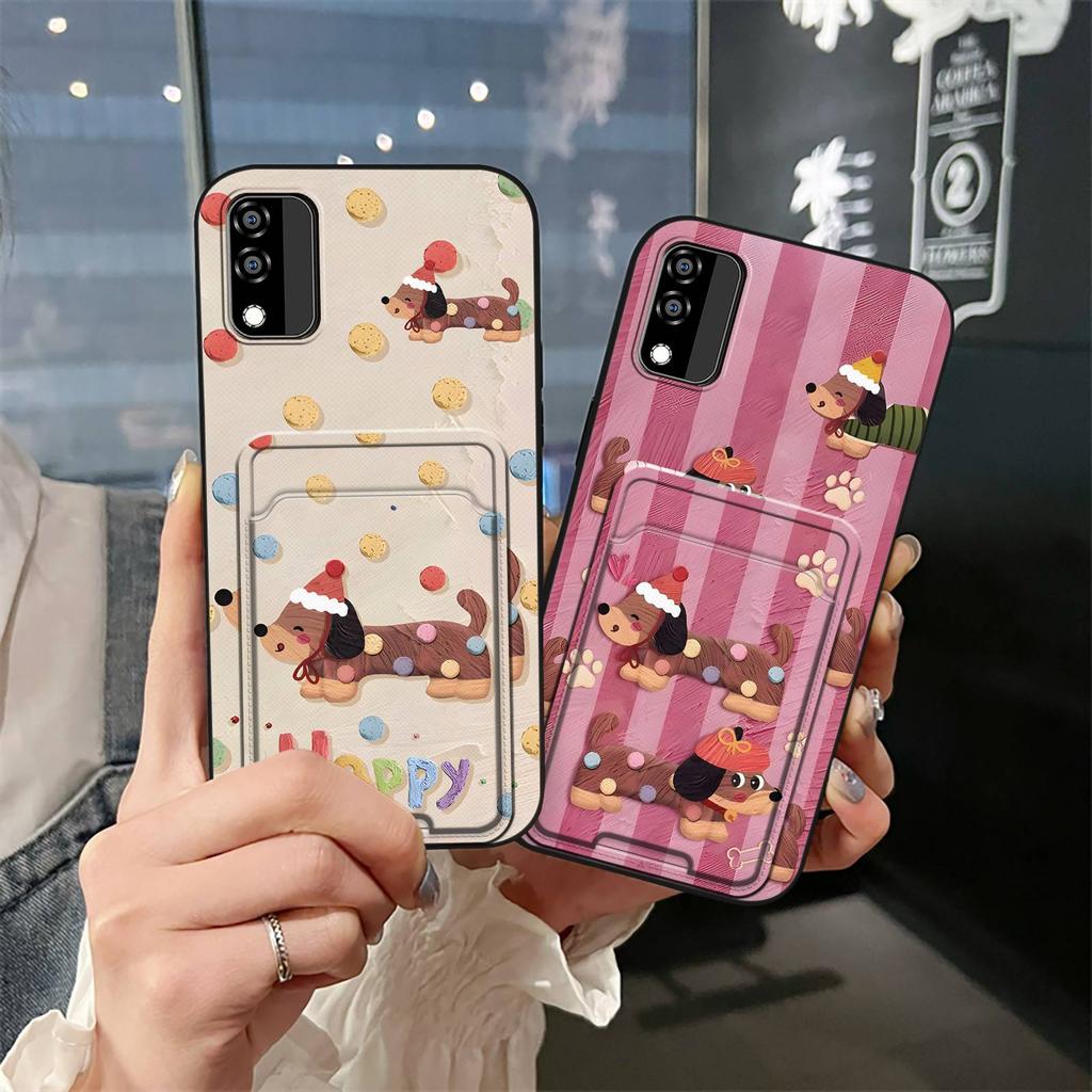 Card Slot Waterproof Phone Case For BLU C5 Max 2022 Fashion Design Durable Silicone Card Bag Protective Anti-knock TPU