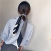 1 pcs 70cm Korean Style Women's Small Square Scarf Simple Stripes Brocade Fashionable Headscarf Sunblock Shawl Russian Headscarf