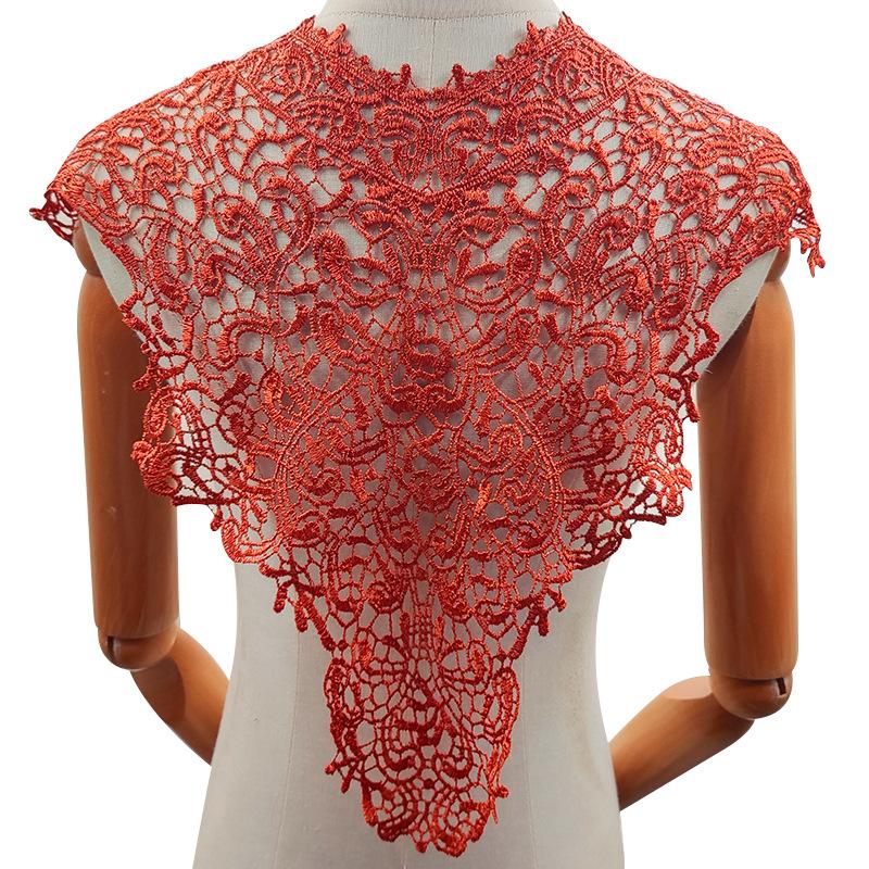 Water-Soluble Lace Collar, Polyester Silk Embroidered Corsage, Three-Dimensional Hollow Collar, Fake Collar, Front Collar And Back Collar Shawl.