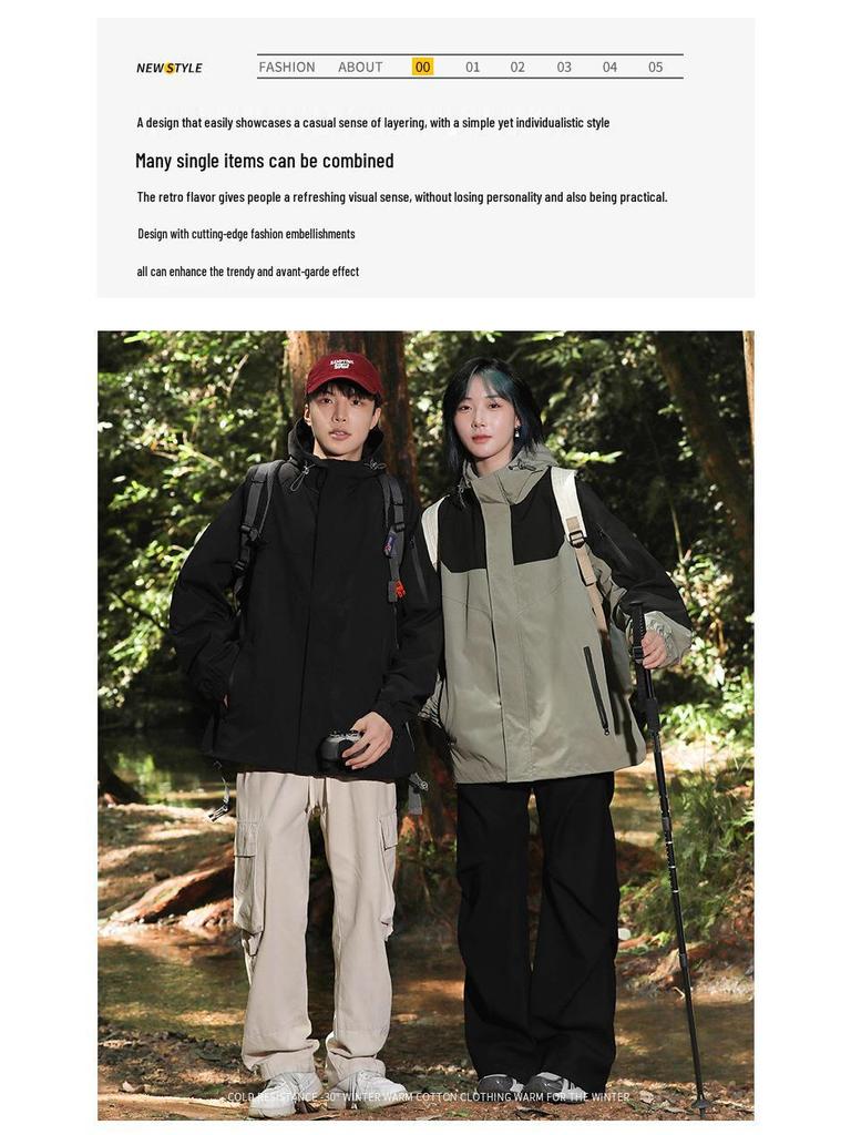 Single-layer Cotton Outdoor Sports Windbreaker & Three-proof Mountaineering Jacket