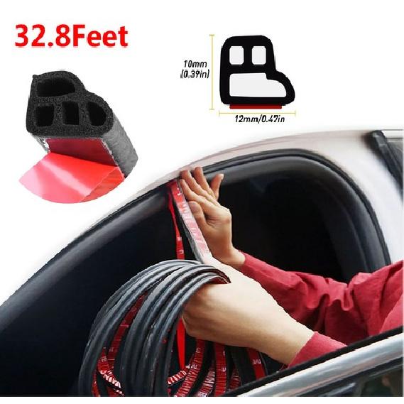 32.8FT L-Shaped Car Door Sealing Weatherstrip Edge Molding Trim Rubber For Chevy