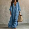 Bohemian Lace Patchwork Chiffon Dress - Western Style Hot Item
