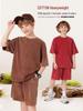 Pure Cotton Retro Short Sleeve Round Neck Loose T-Shirt for Children & Toddlers - Trendy Spring/Summer Kids' Clothing
