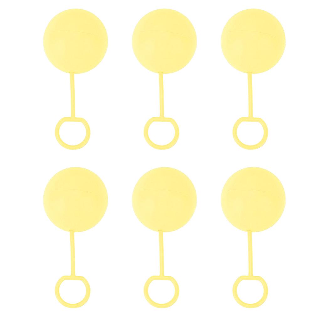 6PCS Reusable Water Balloons with Carrying Ring Silicone Quick Fill Self Sealing Summer Water Splash Ball Toys for