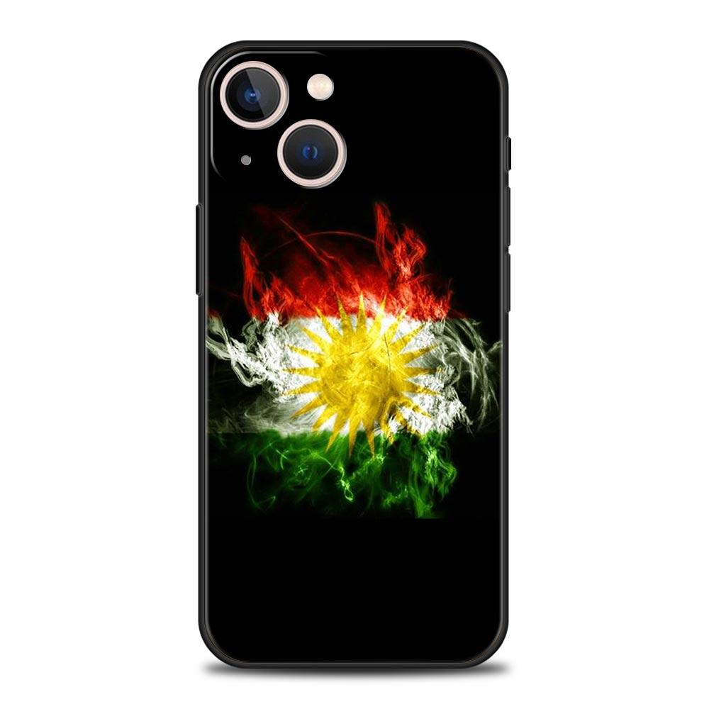 Custodia per Telefono Bandiera del Kurdistan Per iPhone 16 15 14 11 Pro Max 12 13 7 8 Plus X XR XS SE 2020 Morbida Nera