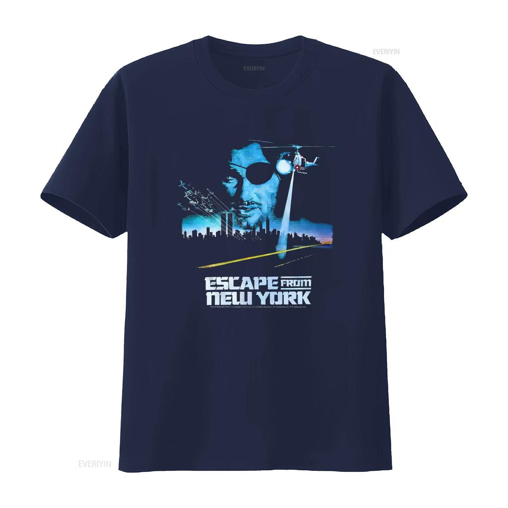 Escape From New York Helicopter Poster Mens T Shirt Snake Plissken Movie Print Vintage Washed Soft Casual Streetwear