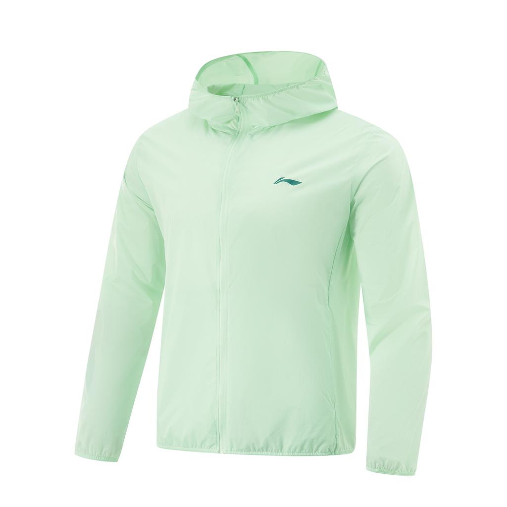 Li-Ning Comfortable Casual Minimalist Hooded Zipper Solid Color Versatile Jacket Men Jackets Sky-Green AFDV261-14