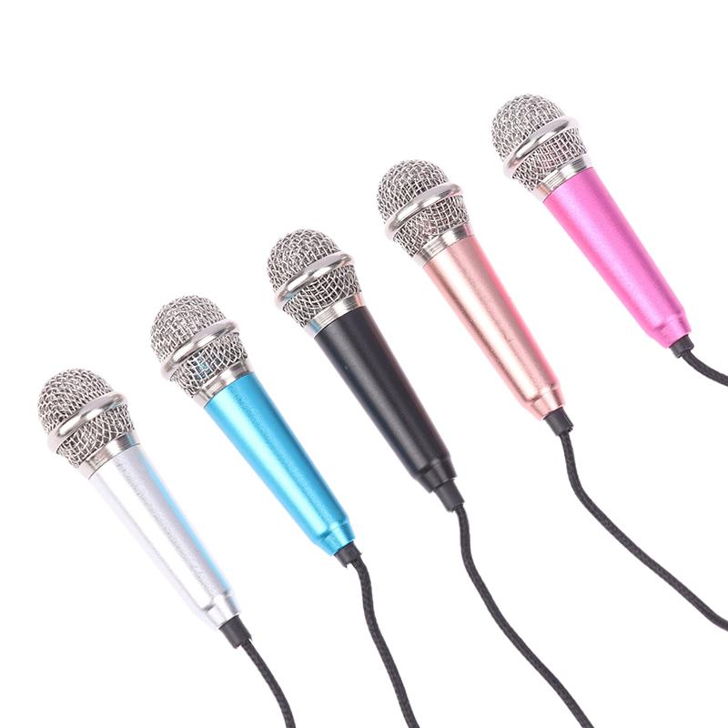 1Pc 3.5Mm Mini Microphone With Stand Stereo Studio Mic For Smart Phone Laptop Desktop Handheld Microphone Portable Mini Mic