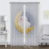 Anti-mosquito Curtains for Camera Cute Animals Blackout Curtain for Room 2 Panel Home Interior Curtains Halloween Decoration