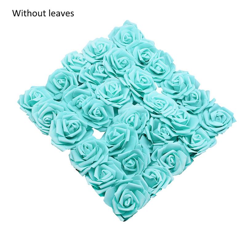 25Heads 8CM Artificial PE Foam Rose Flowers Bride Bouquet Flower For Wedding Party Decorative Scrapbooking DIY Flower