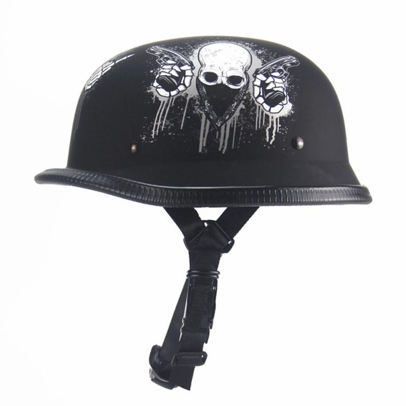 Motorcycle Riding Helmet Lightweight Breathable Shock-absorbing Graffiti Retro Open Face Half