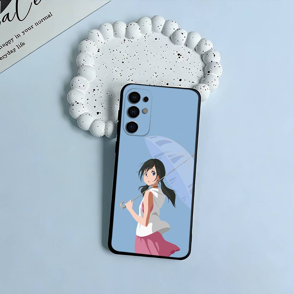 W-W-Y-Weathering- With- You Phone Case For Samsung S25,S24,S21,S22,S23,S30,Ultra,S20,Plus,Fe,Lite,Black Soft Silicone
