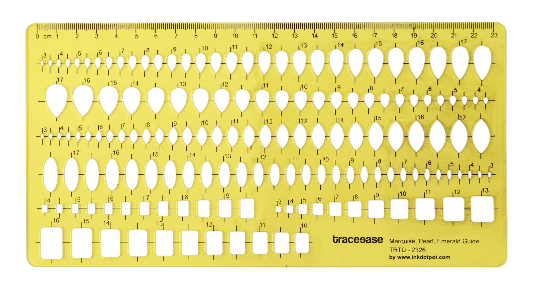 

Traceease Stone Shapes Jewelry Templates Multiple Shape Drafting Tools Jewellery Designing Gemstone Stencils 9.4 x 4.8 Inches жёлтый