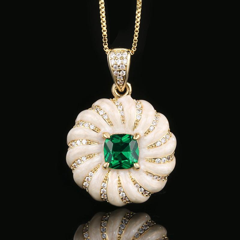 

Set, Stud Earrings, Rings, Necklaces, Antique Jewelry, Light Luxury Temperament, Emerald, Advanced Sense, French Retro.